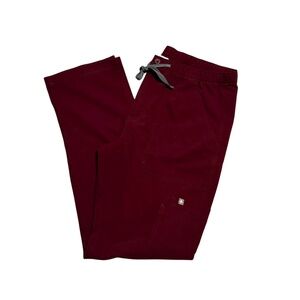 Figs Cairo Cargo Scrub Pants Burgundy Mens Sz M